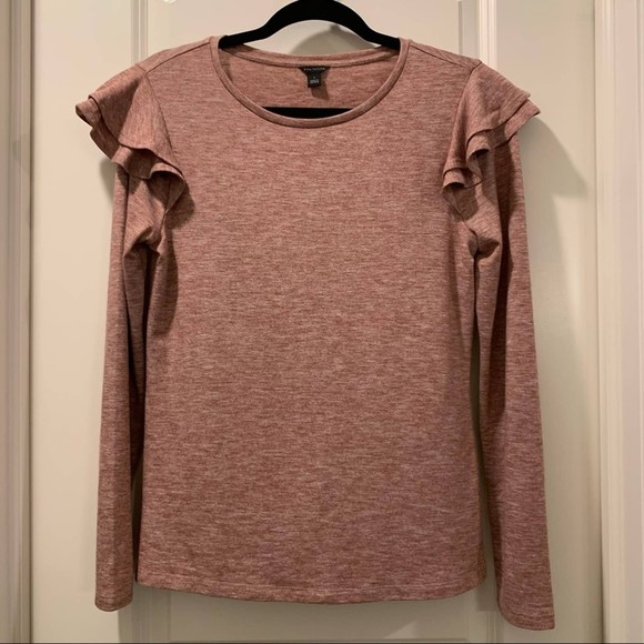 Ann Taylor Shoulder Ruffle Top - Small - Picture 4 of 7